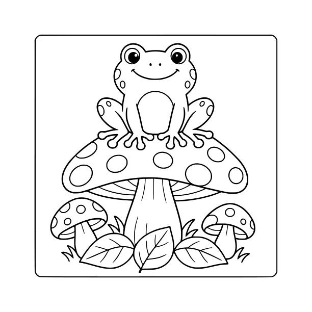 An actual Little Happy Things coloring page