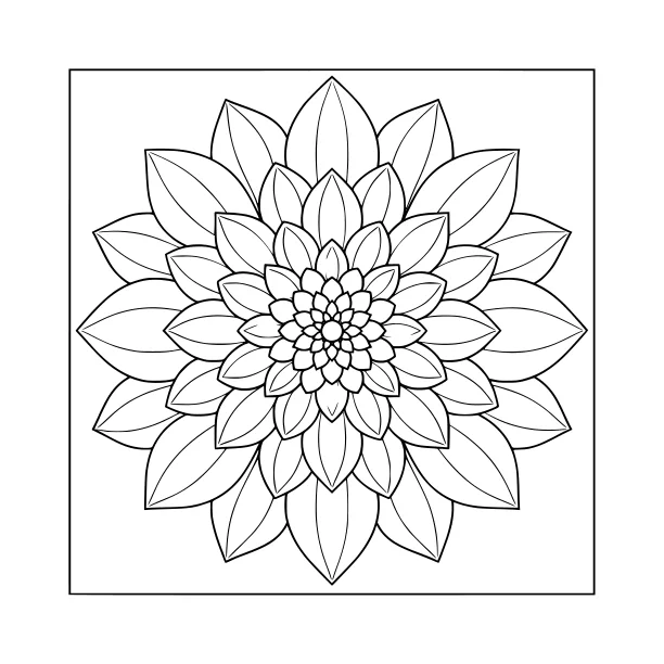 Botanical coloring page ready to print